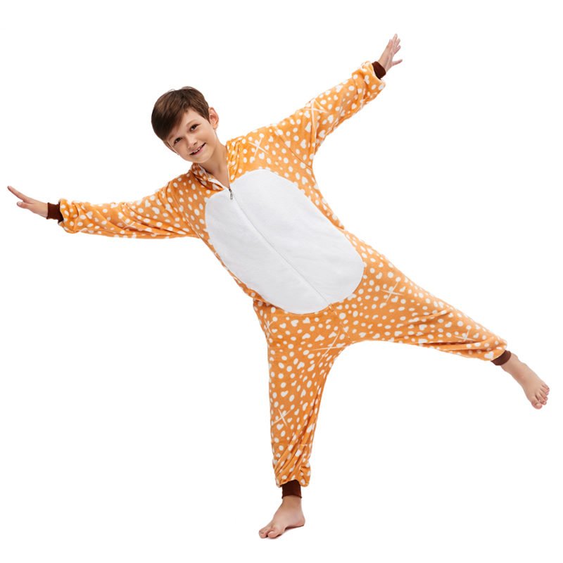 Baby Reindeer Onesie Kigurumi Animal Costumes Pajamas for Kids - Allonesie