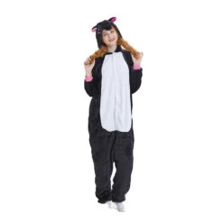 Black Unicorn Onesie Kigurumi Animal Costume Pajama for Adult