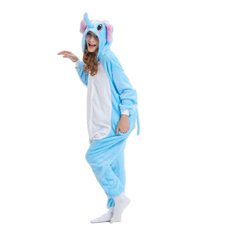 Kids Elephant Onesie Costume Toddler Animal Kigurumi Pajama Cosplay ...