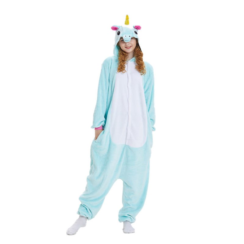 Light Green Unicorn Onesie Kigurumi Adult Kid's Animal Onesie Costume ...