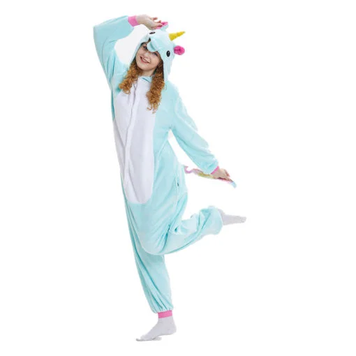 Light Green Unicorn Onesie Kigurumi Adult Kid's Animal Onesie Costume Pajama