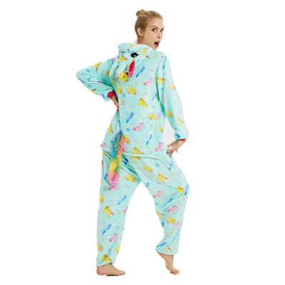 Light Green Plus Size Unicorn Onesie Animal Kigurumi Pajamas Costume ...