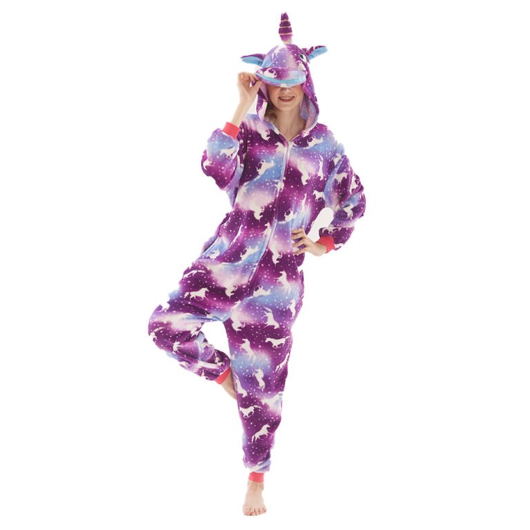 Purple Dream Unicorn Kigurumi Animal Onesie Pajamas Costumes for Women ...