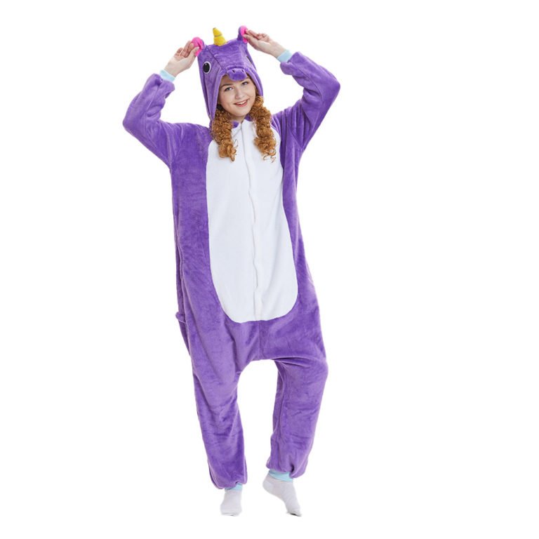 Purple Cute Unicorn Onesie Kigurumi Adult Animal Costume Pajama - Allonesie