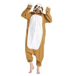  Fisyme Halloween Sloth Panda Adult Onesie Pajamas for