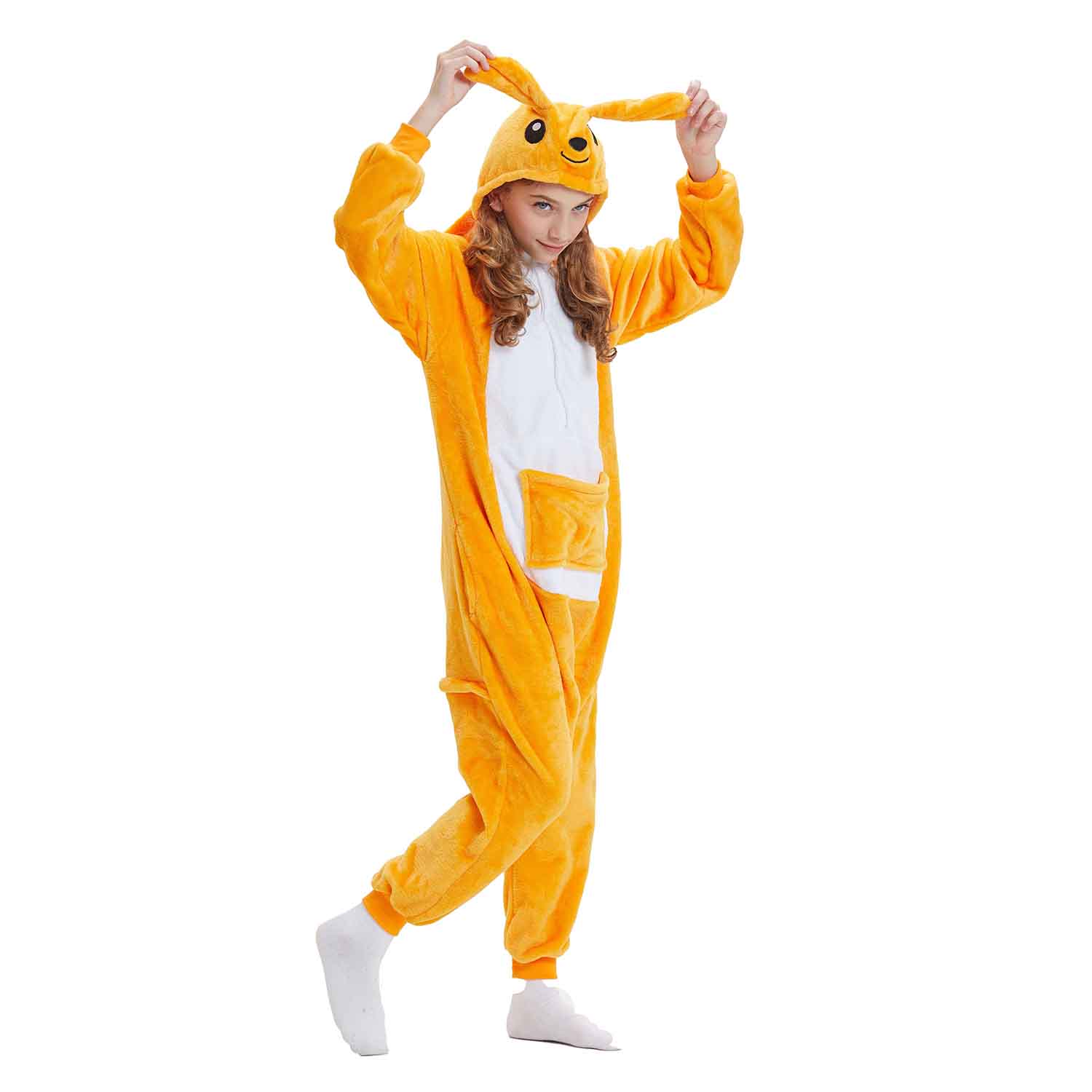Onesie Kids Toddler Kigurumi With - Pajama Costumes Cosplay Allonesie Kangaroo Pouch Party