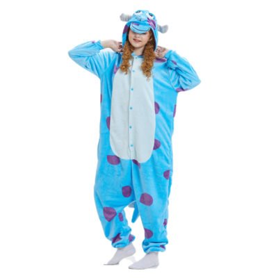 Monsters Inc Sully Costume Onesie Kigurumi for Women Men Animal Pajamas ...