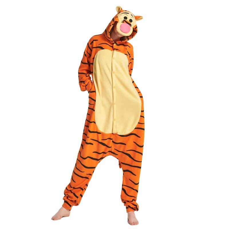 Winnie The Pooh Adult Tigger Onesie Costume Pajamas Tigers Animal Costumes